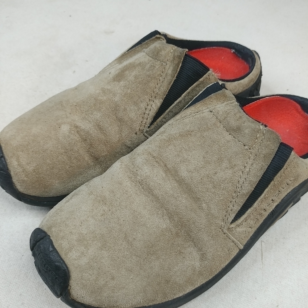 Women's Merrell Jungle Slide Clog Taupe Suede 5.5